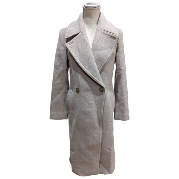 Club Monaco Daylina Coat Wool Blend in Almond Beige Women's Small